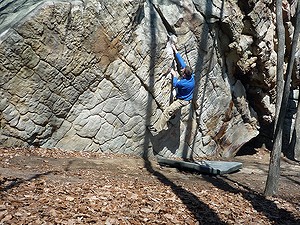 Bouldering in Little Rock City or LRC secteur Corridors