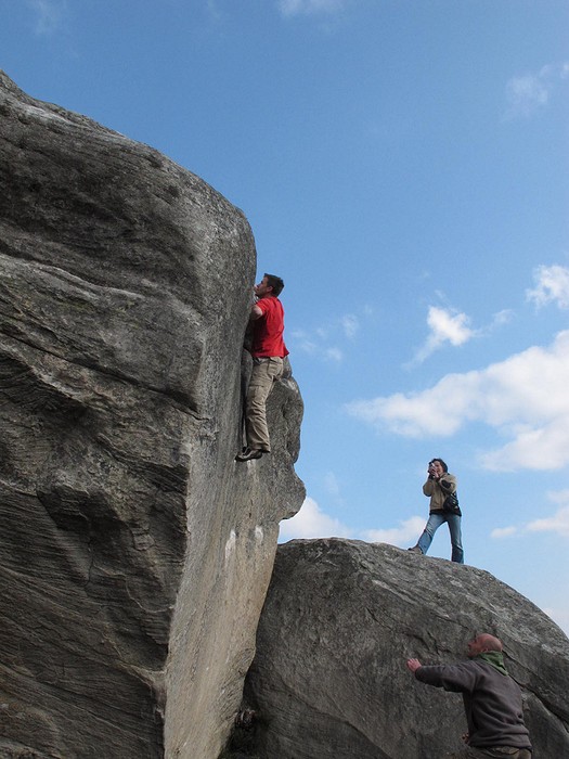 Gaby dans Yogano (7c) à Mordor. Z’avez vu la ligne?