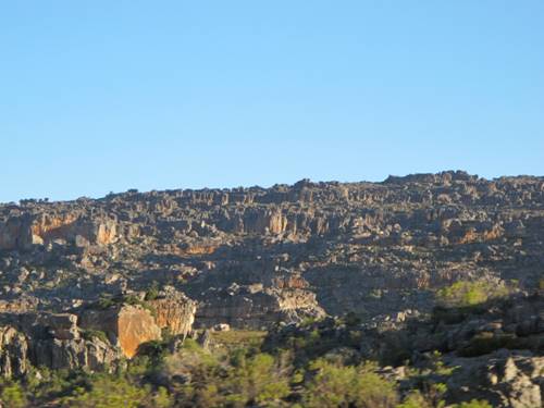 Vue depuis le col vers les secteurs de Roadside