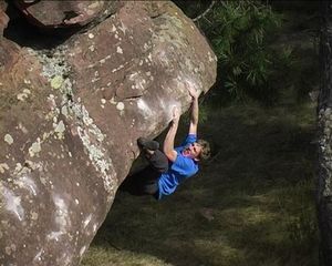 Sin Porro (7c+) à Albarracin, ouvert par Antoine (Photo Julien Nadiras)